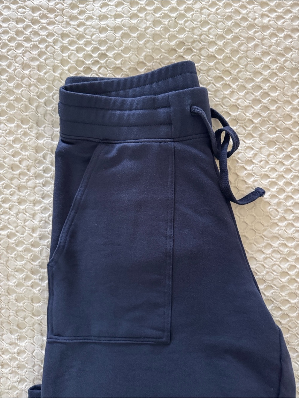 Quince Women’s Navy Wide-Leg Cropped Pull-On Pants - Picture 5 of 5